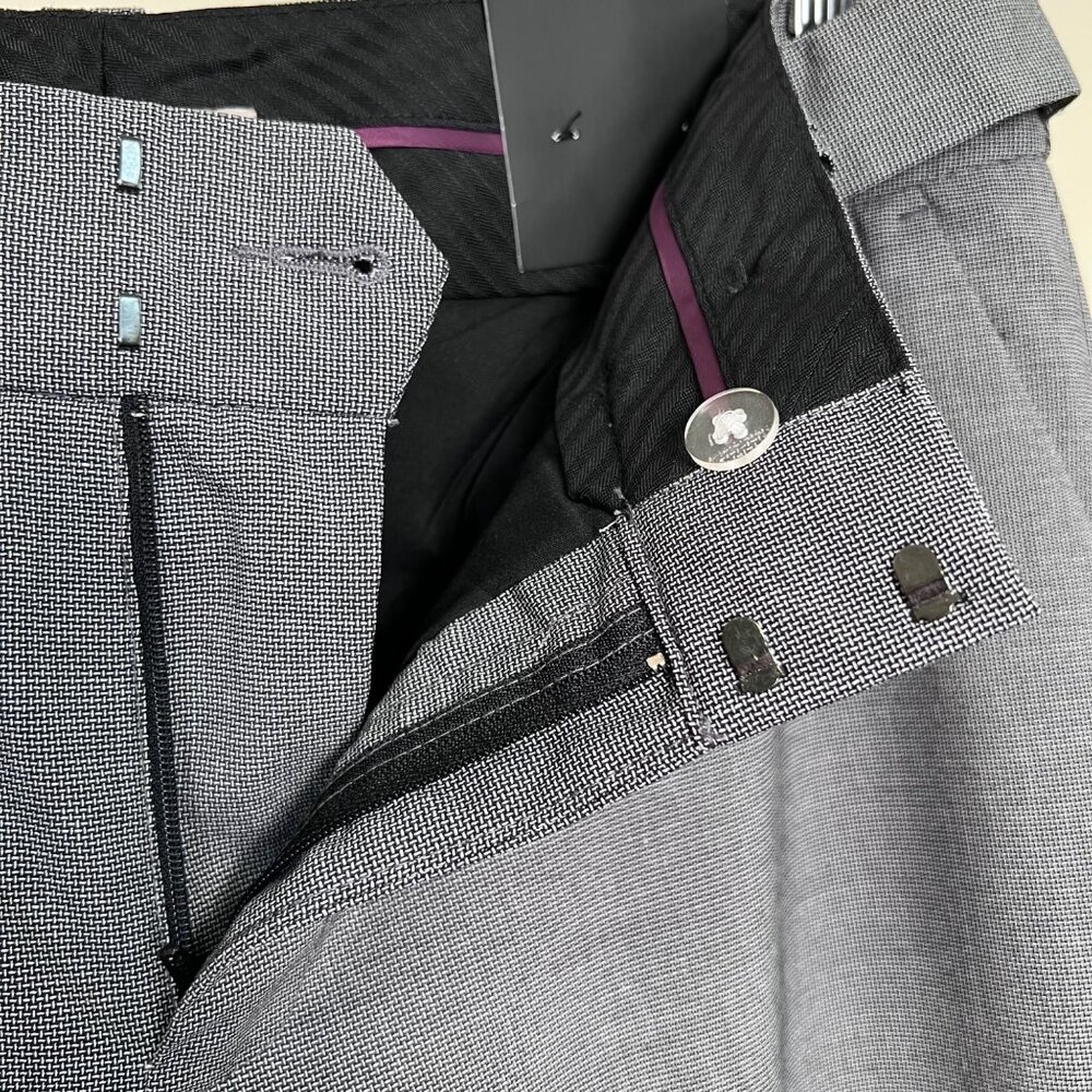 BANANA REPUBLIC Women's Jackson Fit Curvy Gray Trousers Dress Pants Size 12 NEW - Picture 7 of 13